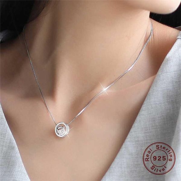 

boako wholesale 925 sterling silver necklaces zirconia cube pendants & necklaces jewelry collar colar de plata x7-m21