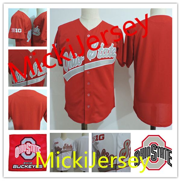 

ncaa custom ohio state buckeyes baseball jersey noah west dominic canzone conner pohl jake vance seth lonsway garrett burhenn foppe kinker a, Black