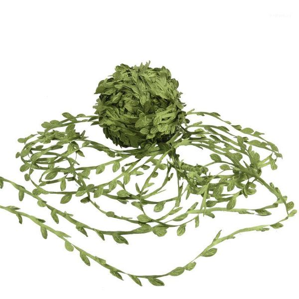 

decorative flowers & wreaths 20 meter silk leaf-shaped handmake artificial green leaves for wedding decoration diy wreath gift scrapbooking