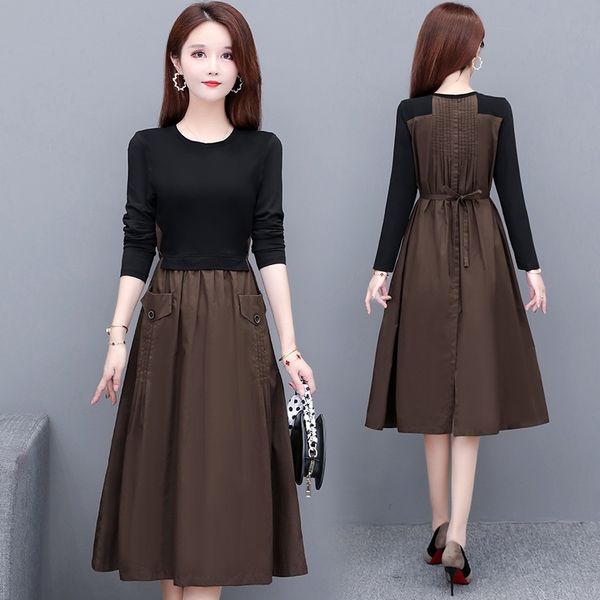 

aooc0 богиня lace dressformal платье мода 2020 осень новый тонкий шнурок женщин платья вверх показывает корейский temperamentaging юбка попу, Black;gray