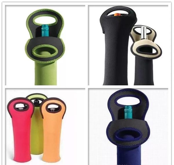 Alta qualidade cerveja copo de vinho único 3.5mm neoprene garrafa refrigerador mangas titular bolsa de tampa garrafa de água minha garrafa 750ml cópia logotipo