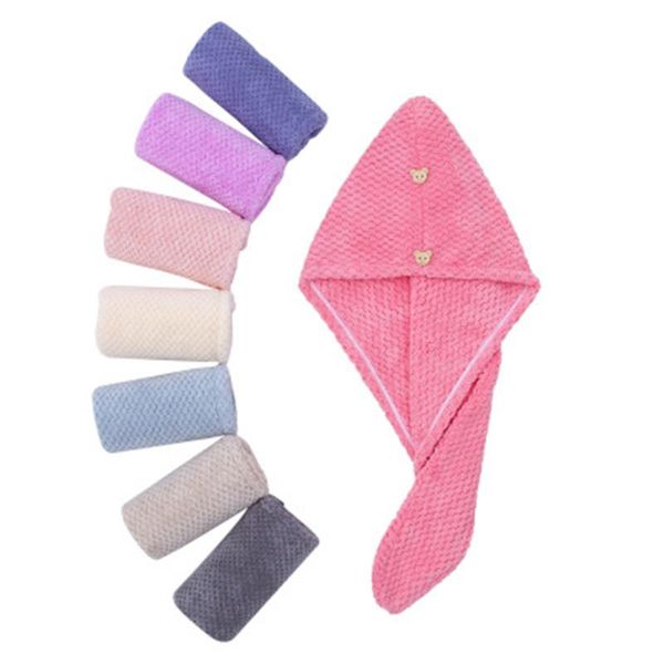 

microfiber bath towel hair dry quick drying lady bath towel soft shower for woman man turban head wrap bathing tools new