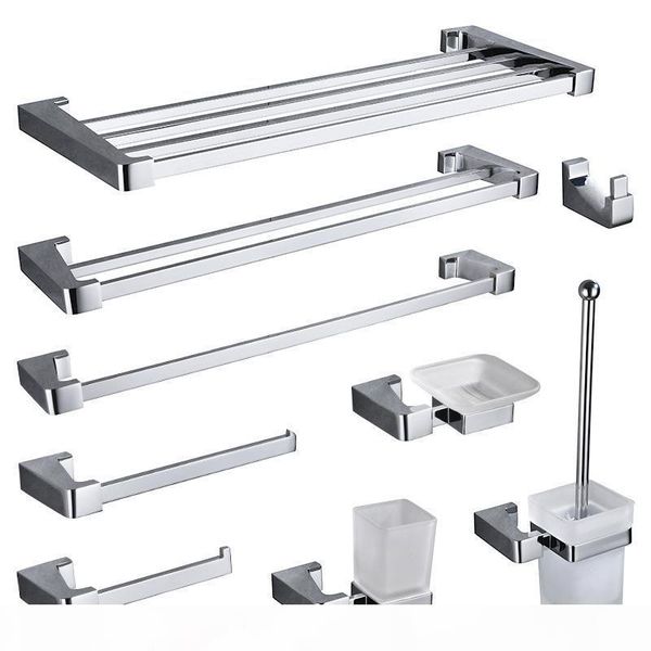 

bath hardware solid brass robe hook wall mount towel bar accessory set polished chrome toothbrush holder metal double towel bar yxlmuw