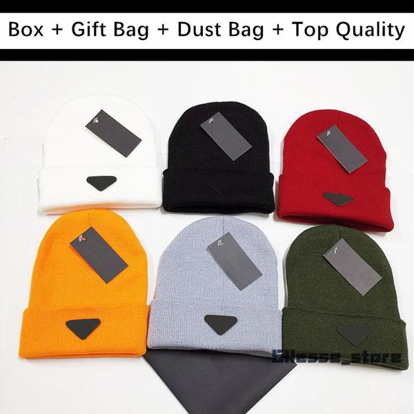 

for gift with box gift bag 2020 mens women skull caps beanie bonnet winter men knitted hat caps warm hats durag beanies gorros, Blue;gray