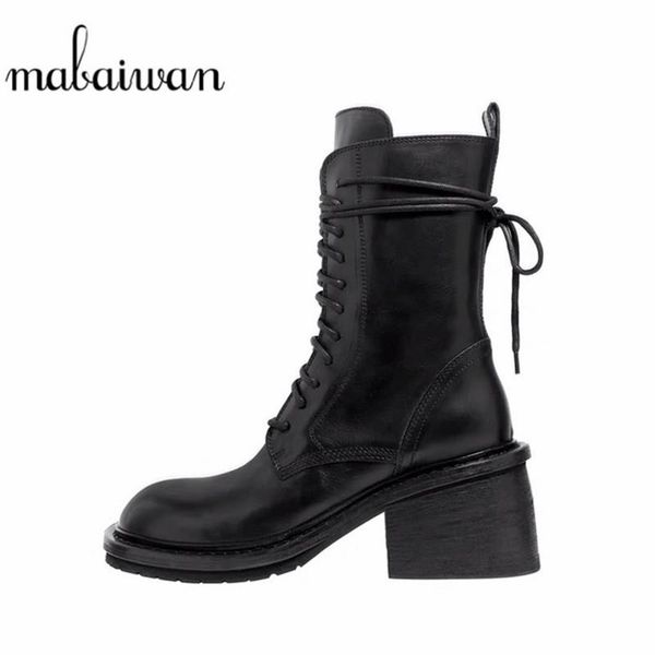 

mabaiwan 2021 designer black ankle boots for women chunky high heel zipper shoes women feminina platform comfortable short boots