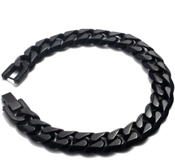 

2020 stainless steel men retro bracelet gifts mens chain curb cuban link accessories black rock charm hand ch wmtlhs dayupshop, Golden;silver