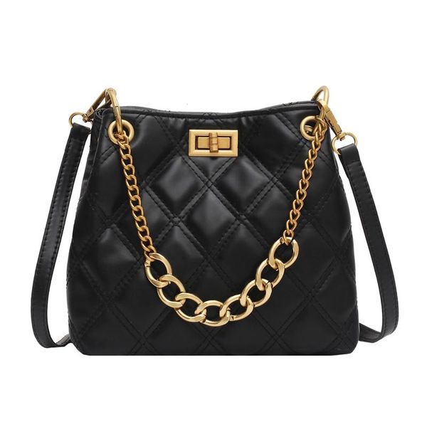 

модные сумки для женщин 2020 кожи сплошного цвета решетки алмаза цепи женщин плеча сумка сумка