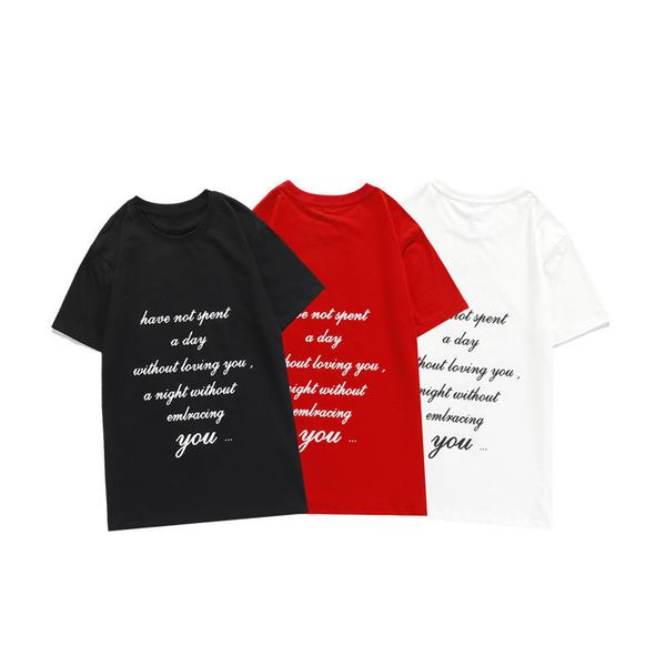 

fashion stylist men t shirt love the slogan letter england short sleeve tshirts men women hight street shirts summer breathable tee, White;black