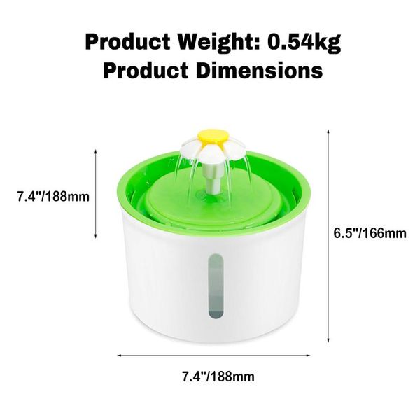 

1.6l matic cat dog water fountain led electric pet drinking feeder bowl usb mute dog cat water dispenser pets drinke bbyvow