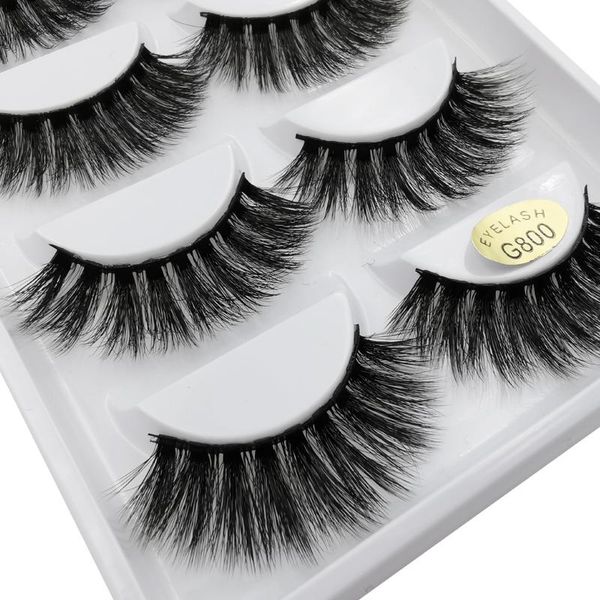 

5 pairs eyelashes 3d mink lashes natural handmade volume soft lashes long eyelash extension real mink eyelash for makeups cilios qylxey