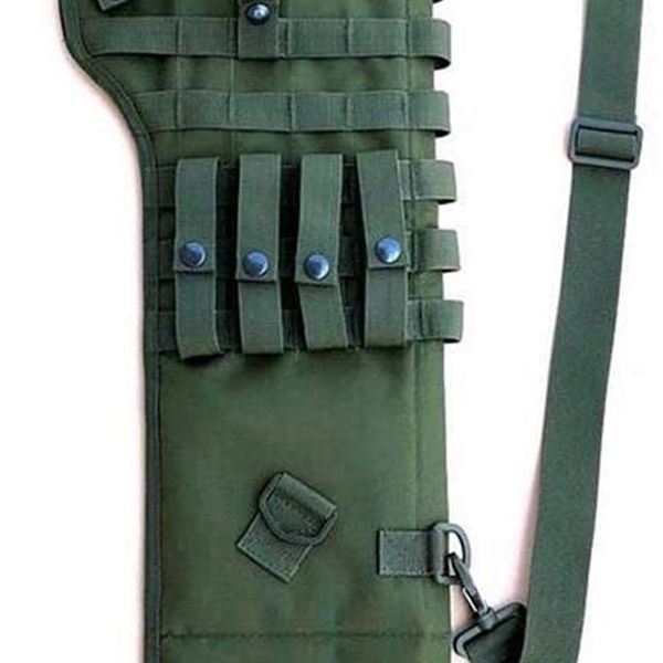 

outdoor tactical 9.5" scabbard x molle 28" holster sling case bag with pouches hunting 1 uakk