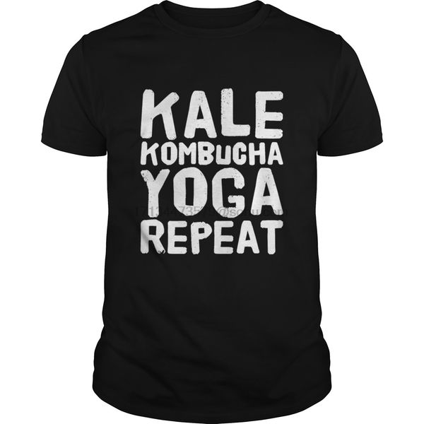 

men t shirt short sleeve yoga kale kombucha yoga repeat t-shirt cool women t-shirt tee sport hooded sweatshirt hoodie
