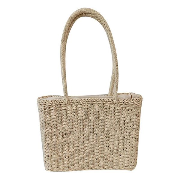 

women summer boho beach vintage woven handmade knitted straw wicker rattan bag shoulder bags casual fashion tote