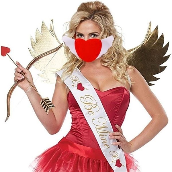 

2021 valentine's day love mask designer face masks space cotton love heart mask women men couple dustproof adjustable mouth mask h12002