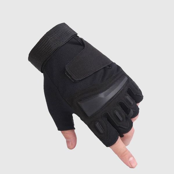 

охотничьи перчатки наполовину палец тактические перчатки военные тренировки на открытом воздухе спортивная охота скалолазание рыбалка защитн, Black