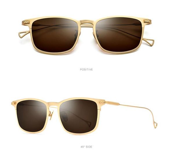

sunglasses pure titanium retro full rim polarized frame goggle mirrored uv400 vintage driving sun glasses women men, White;black