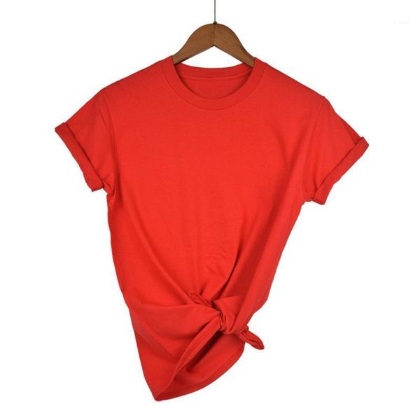 

women's t-shirt women summer 2021 brand casual cotton short sleeve o-neck t shirt female clothing1, White