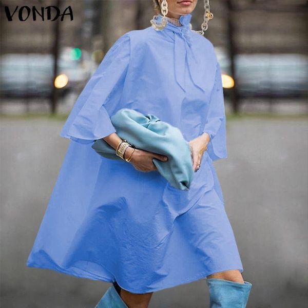 

vonda women shirts 2020 summer autumn casual half sleeve solid color office shirts femme elegant white loose blusas 5xl