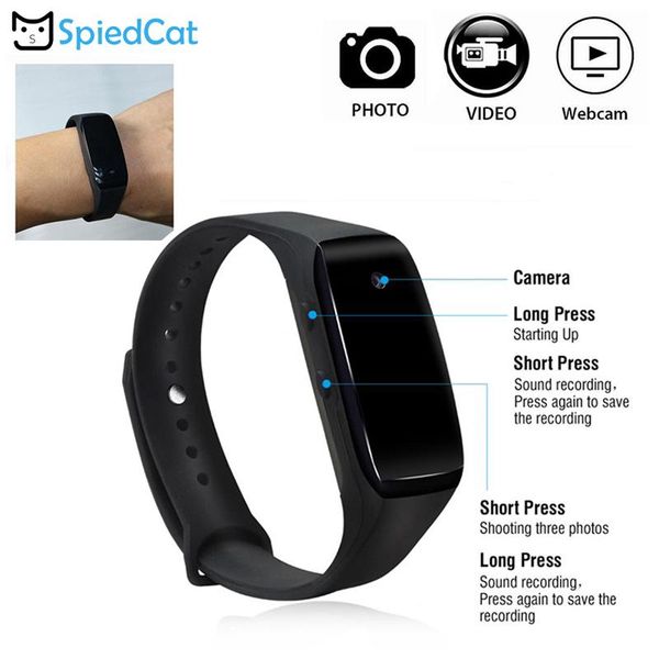 

smart hd 1080p wearable band cam mini wristband camcorder device pedometer recording watch fitness outdoor sports micro camera