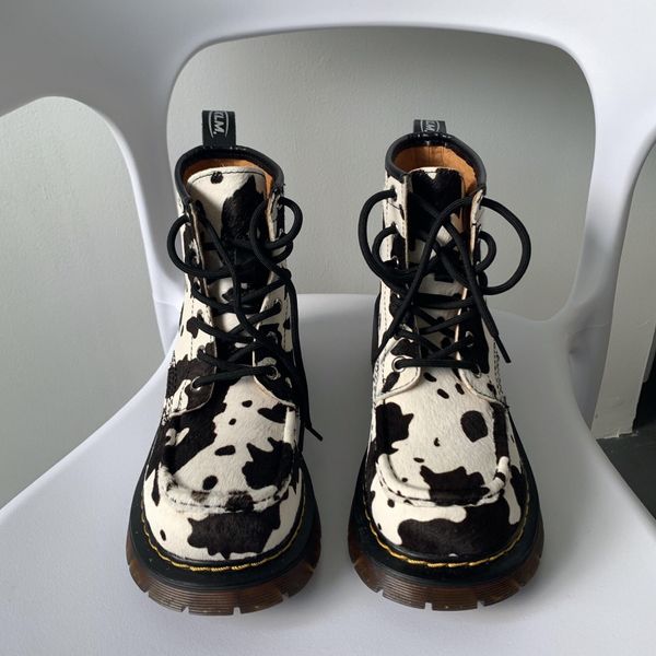 

women motorcycle autumn winter fashion solid color martin cow women's boots standard r0qk, Black