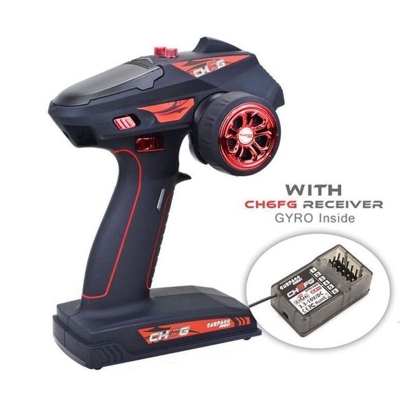 

surpasshobby ch6g ch5 ch4 2.4g 6ch transmitter w/ x6fg gyro x6f receiver for 1/10 1/8 crawler axial scx10 d90 rc car boat tank