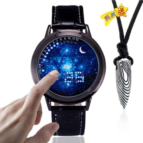 

korean creative personality intelligent couple led luminous touch screen wa