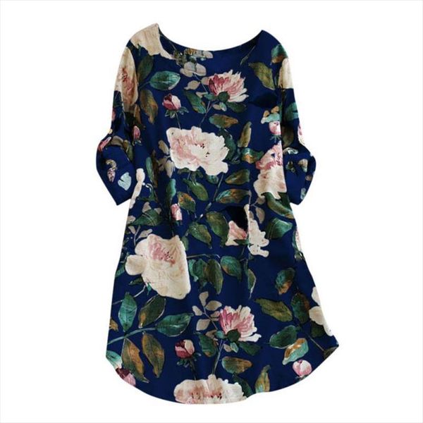 

women o neck short sleeve summer dress elegant floral printed dress vestido drop shipping good quality, Black;gray