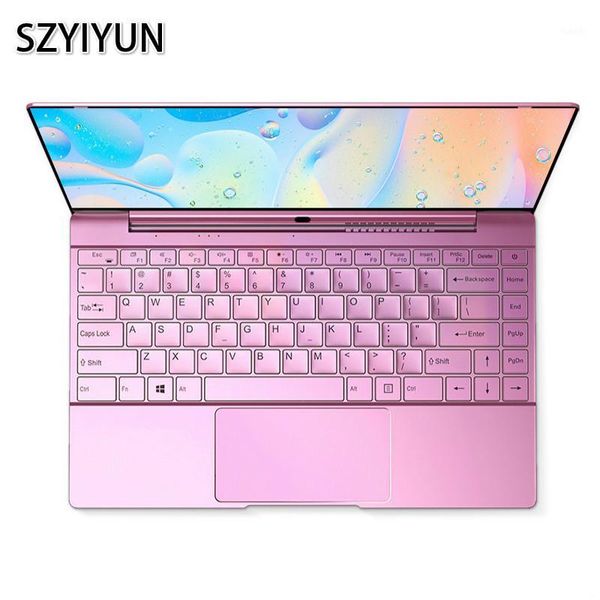 

-6500u 14 inch slim lapsakura pink metal women notebook portable business office pc computer 2021 mini student netbook1 lap
