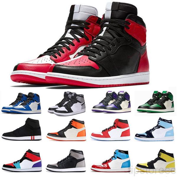

2020 mens basketballs shoes new arrival 1 high og mid royal blue 1s 3 black metallic gold unc men women sneakers trainers fe3s