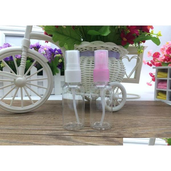 

200pcs 50ml transparent plastic spray bottle perfume bottle pet with spray pump atomizer clear qylrxt sweet07
