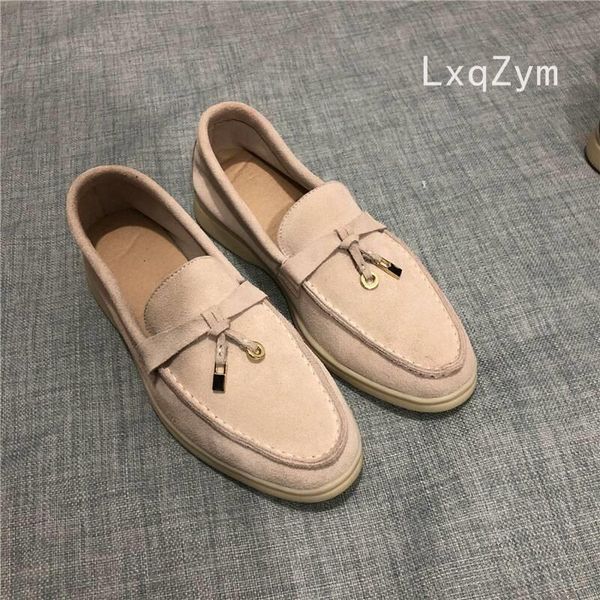 

loafers women tassels genuine leather slip ons sheepskin pointed toe lady flats casual shoes handmade men and women lover shoes, Black