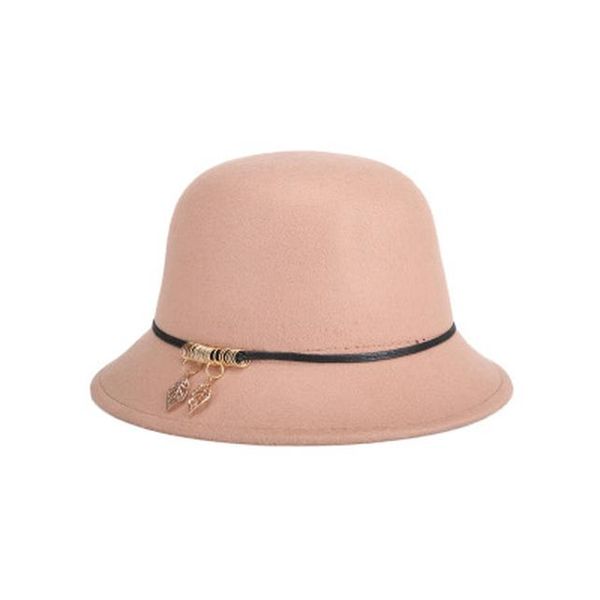

2017 new fashion fedoras hat for woman faux woolen chapeu fedora feminino winter warm leaves hats caps 57-58cm bbyggt, Black;white