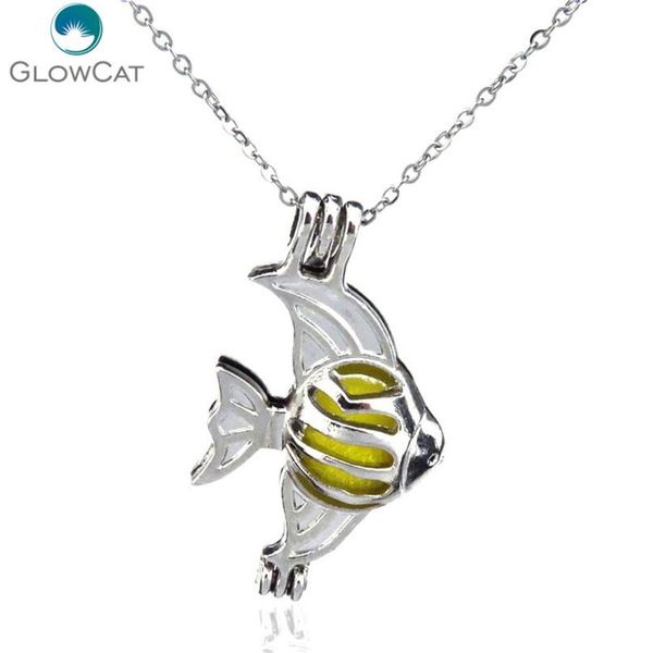 

k7 silver animal sea goldfish diffuser locket necklace aromatherapy steel 16" aroma essential oil diffuser locket sqcxjz new_dhbest, Black
