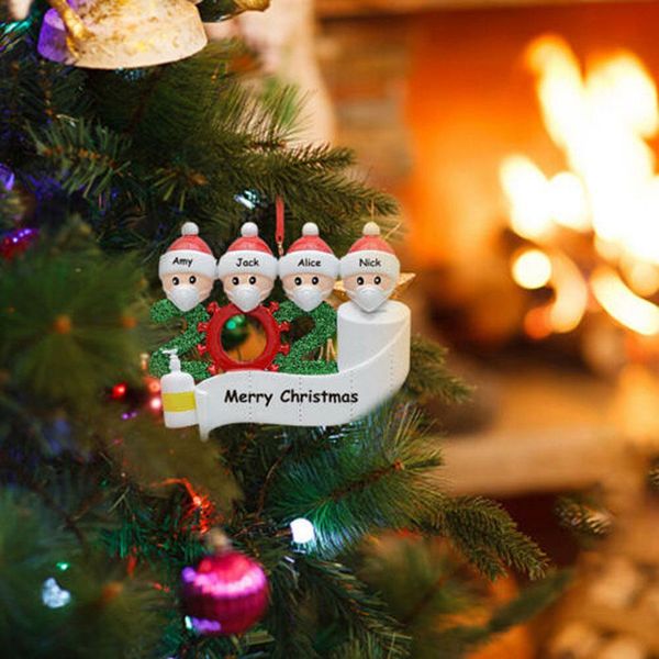 

2020 face cover snowman survivor family hanging christmas ornament decoration for christmas tree 2020 face sqcajh
