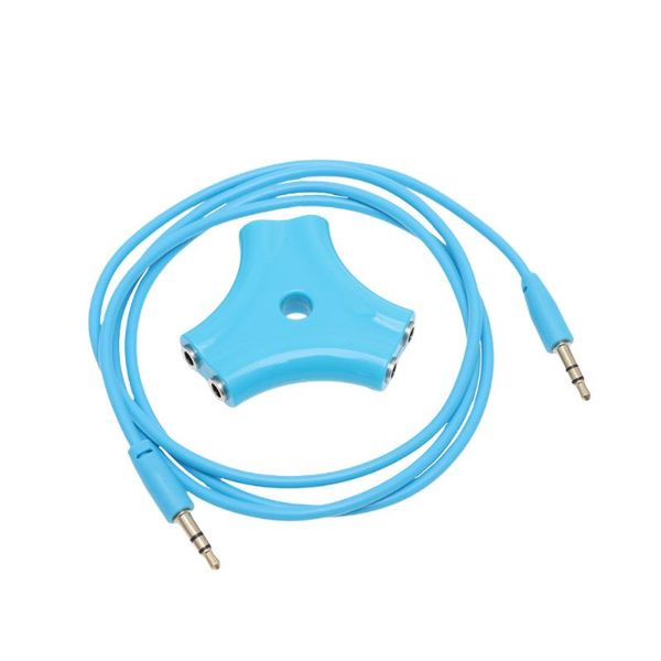 

1 to 5 3.5mm headset audio signal splitter practical earphone splitter with 1 meter size audio signal cable black