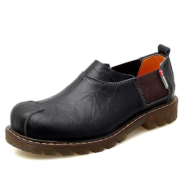 

loafers men moccasin oxford shoes men's shoes handmade men flats fashion boat size 38-47, Black