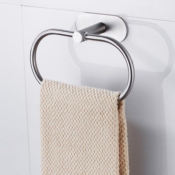 

bathroom towel holder stainless steel towel ring holder hanger wall-mounted round rings home l bathroom accessory1