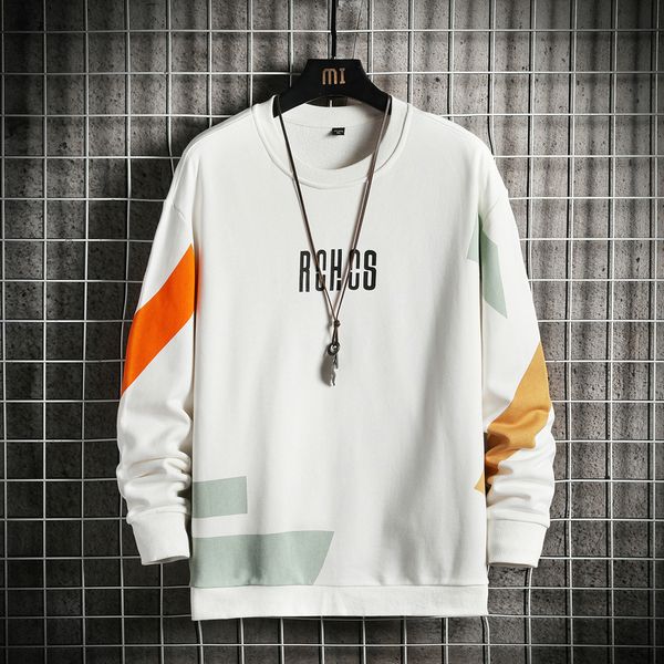 

new fashion brand hoodies 2021 spring autumn hip hop casual men's black white sweatshirts punk streetwear clothes 5yfw