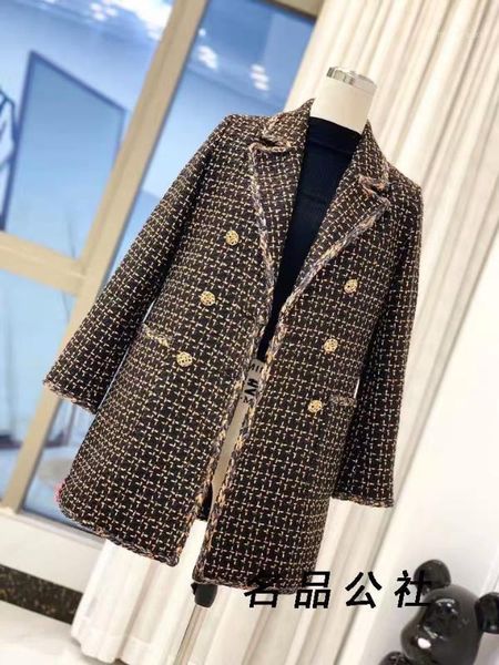 

custom fashion knitting fastener women's coat arlenesain1, Black
