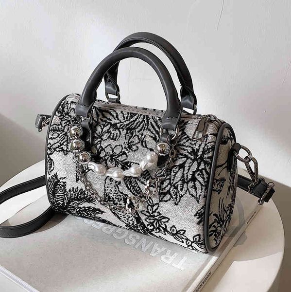 

small women's fashion portable cylinder messenger pillow
