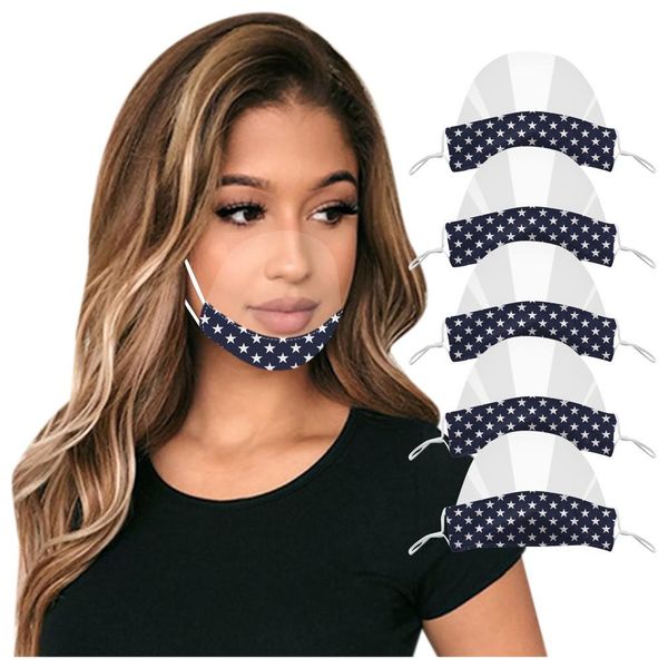 

shield reusable comfortable 5pc fashion masks transparent washable mouth muffle women mini for lady mask visual bbyqnk alice_bag, Black