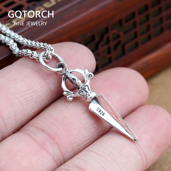 

real 925 sterling silver small vajra pendant for men and women buddhism prayer bouddha jewelery 1027