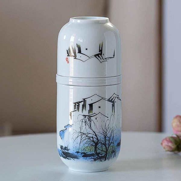 

портативный один горшок две чашки простой чайника чашка керамическая путешествия малый горшок чай kung fu tea set yxllbe ffshop2001