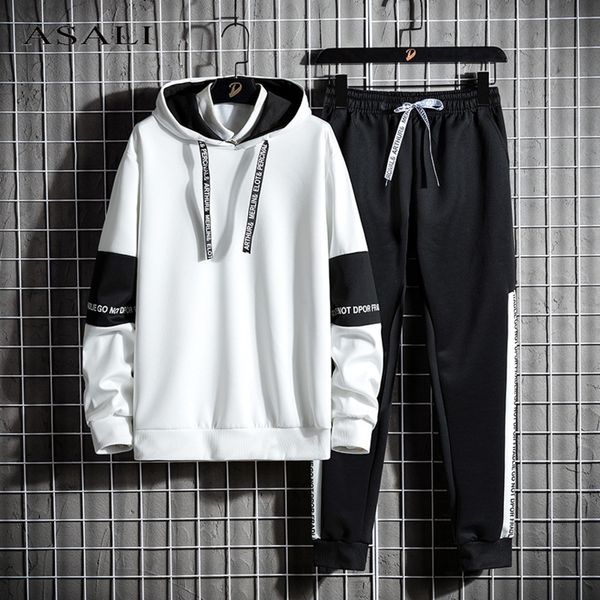

Men's Hoodie sweat set, 2-piece casual retail sportswear, autumn and winter, Gray