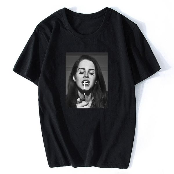 

эстетическая lana del rey sexy прохладный печать повседневный смешные белый tee высокое качество лето плюс размер harajuku толстовка с капюш
