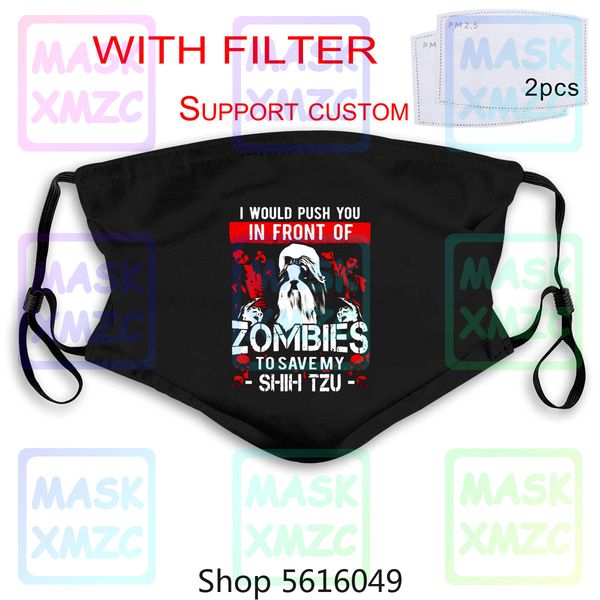

zombies shih tzu mask sport hooded sweatshirt hoodie