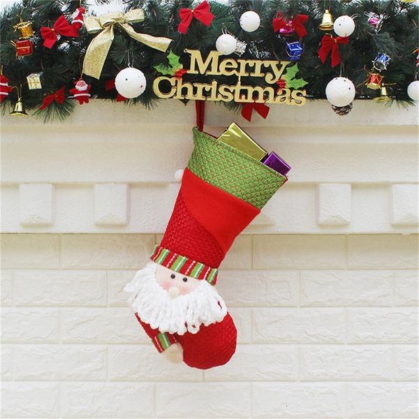 

christmas party door home window decor gift bag stocking christmas gifts sock hanging xmas tree ornaments candy bag supp