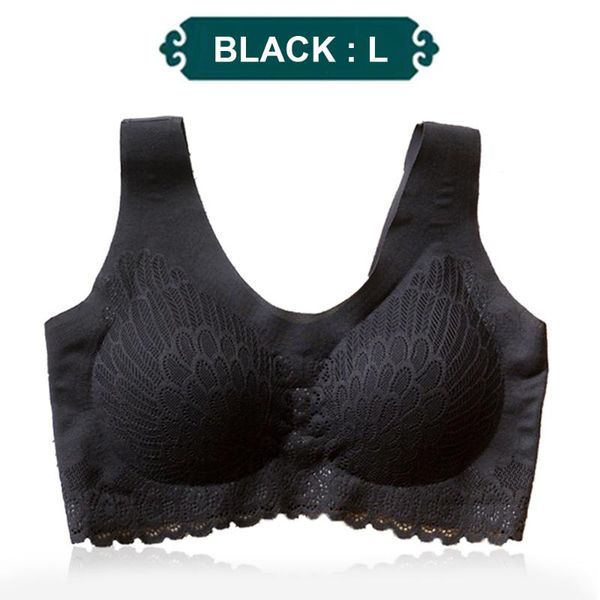 

women bandage soft lace underwear women padded vest charming seamless underwear sport bra charming seamless, White;black