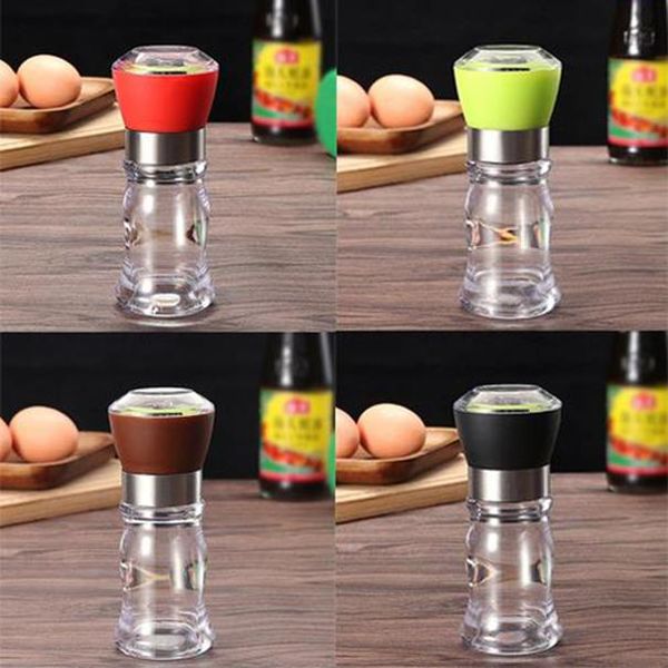 

kitchen grinding bottles tools salt pepper mill grinder spices mill cutter machine shaker transparent grind cooking accessories wmtibe
