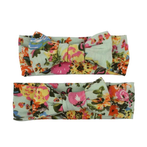 

2pcs мама детские головные уборы bowknot упругие ободки для женщин дети кута детские hairbands аксессуары для волос wmtqty toptrimmer, Slivery;white
